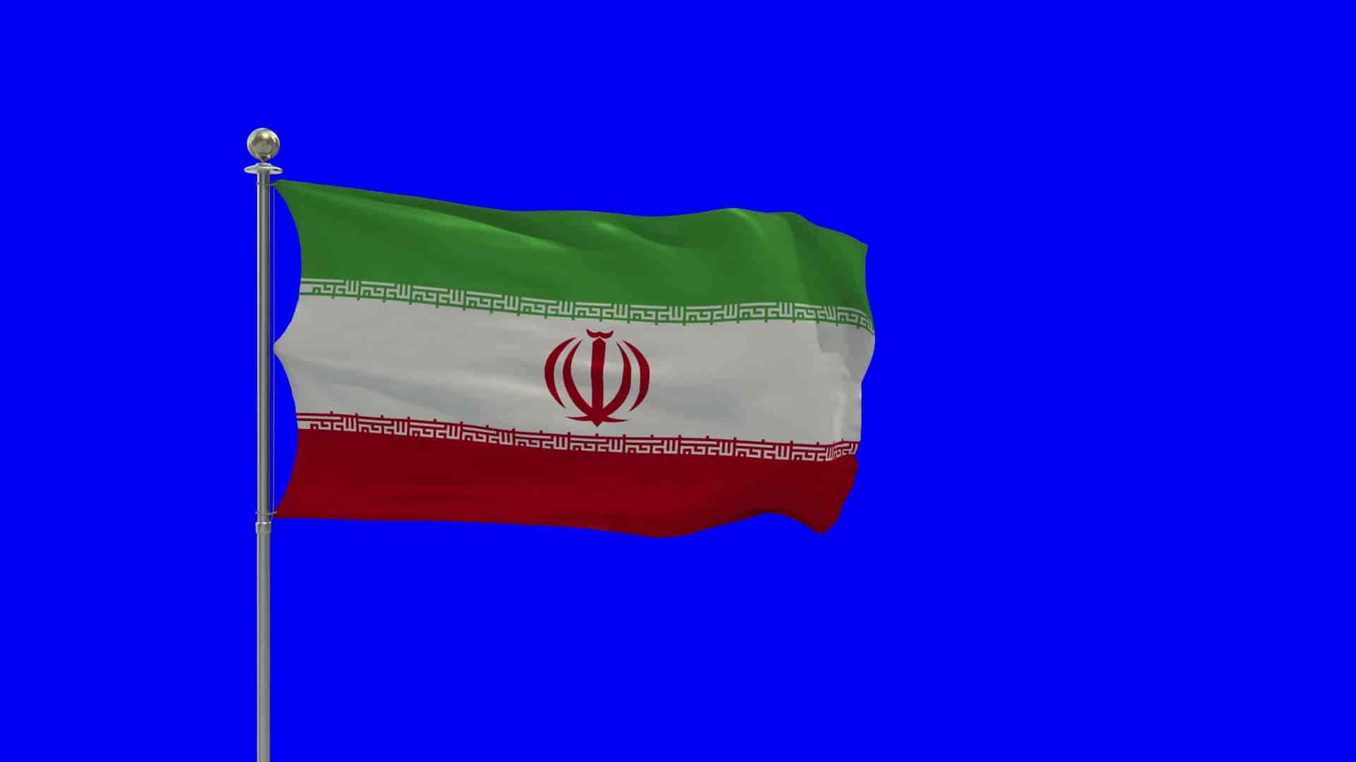 فوتیج کروماکی پرچم ایران